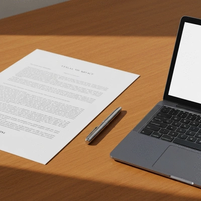 Legal documents and a pen on a desk, representing legal advice