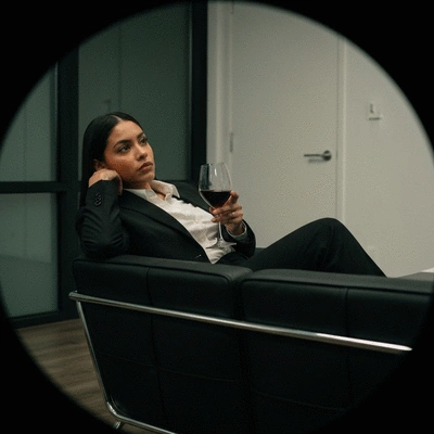 Property lawyer explaining title documents to a couple in an office setting